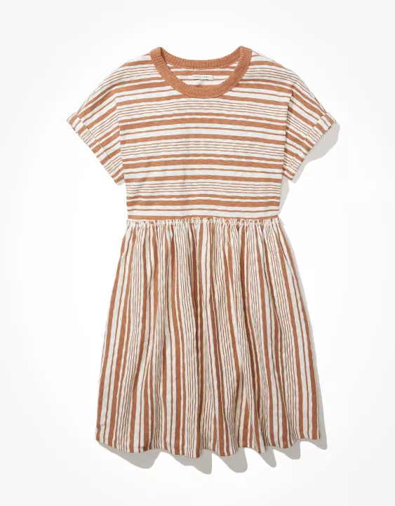 AE Striped Knit Babydoll Dress