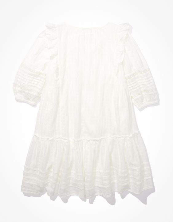 AE Pintuck Ruffle Babydoll Mini Dress
