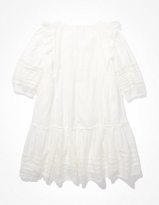 AE Pintuck Ruffle Babydoll Mini Dress