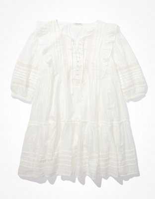 AE Pintuck Ruffle Babydoll Mini Dress