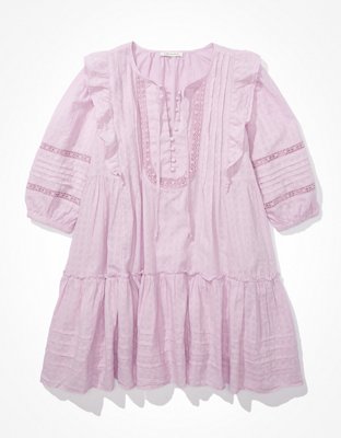 AE Pintuck Ruffle Babydoll Mini Dress