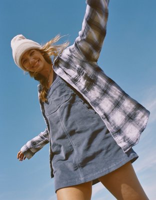 AE Corduroy Overall Mini Dress | American Eagle