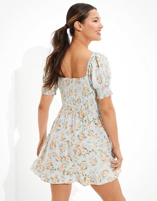 AE Picnic Pretty Puff-Sleeve Dress
