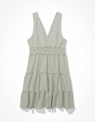 AE Striped V-Neck Knit Mini Dress