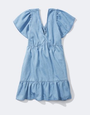 Женские платья American Eagle AE Denim Mini Dress — фото 4
