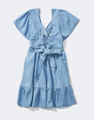 Женские платья American Eagle AE Denim Mini Dress — фото 3