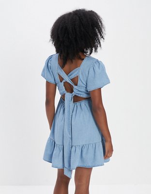 Женские платья American Eagle AE Denim Mini Dress — фото 2