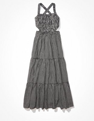 AE Smocked Cut-Out Midi Dress