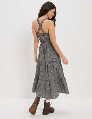 AE Smocked Cut-Out Midi Dress