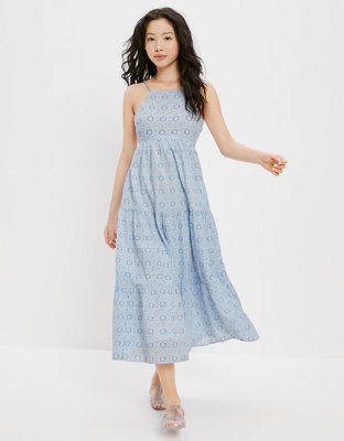 AE Floral Apron Neck Midi Dress