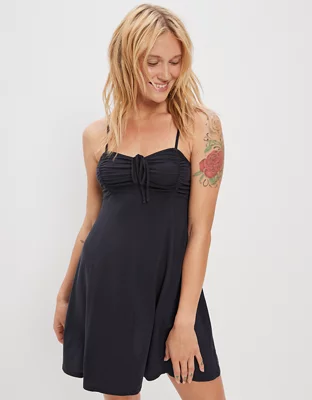 AE Knit Ruched Front Mini Dress