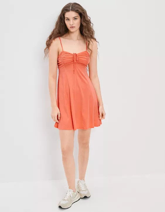 AE Knit Ruched Front Mini Dress