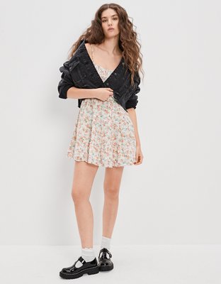 Женские платья American Eagle AE Smocked Tiered Mini Dress — фото 4