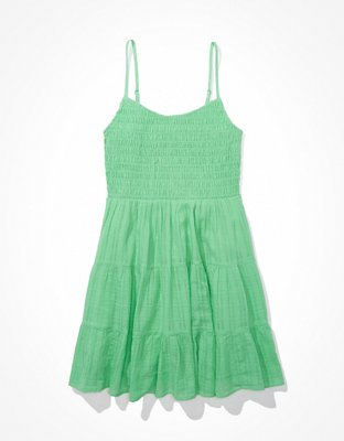 AE Smocked Tiered Mini Dress | American Eagle