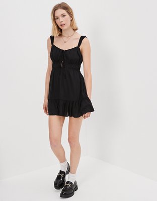 AE Silky Tie-Front Mini Dress