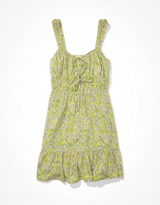 AE Silky Tie-Front Mini Dress