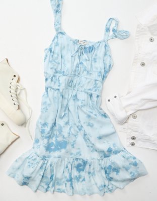 AE Silky Tie-Front Mini Dress