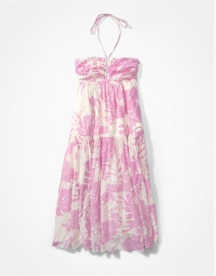 AE Ruched Halter Midi Dress