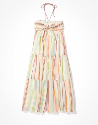 AE Ruched Halter Midi Dress