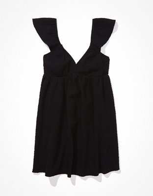 AE Vestido corto con mangas ondas