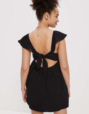 AE Flutter-Sleeve Mini Dress