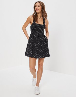 AE Smocked Cross-Back Mini Dress