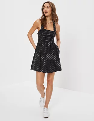 AE Smocked Cross-Back Mini Dress