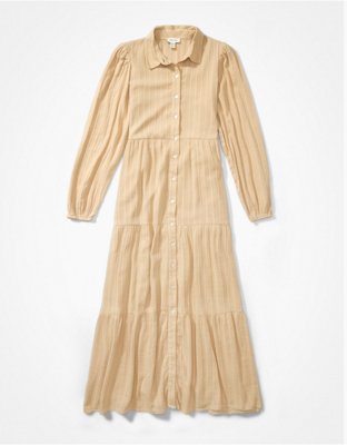 Женские платья American Eagle AE Button-Up Midi Shirt Dress — фото 3