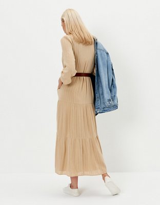Женские платья American Eagle AE Button-Up Midi Shirt Dress — фото 2
