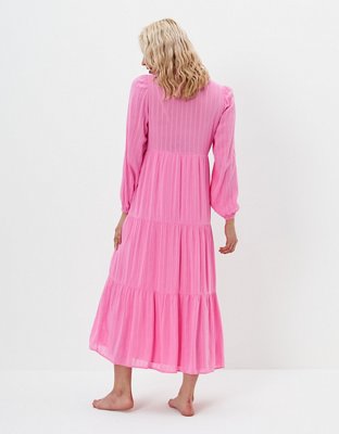 AE Button-Up Midi Shirt Dress