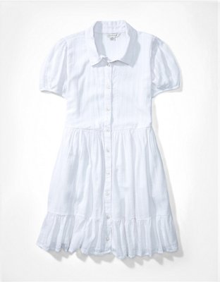 AE Vestido Corto Camisero con Botones