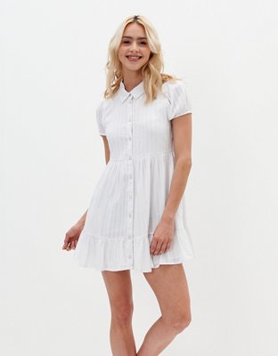 AE Button-Up Mini Shirt Dress
