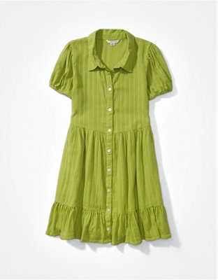 AE Vestido Corto Camisero con Botones