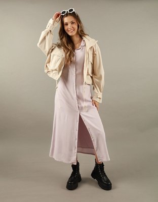 AE Collared Shirt Midi Dress