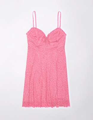 Babydoll Lacy with Floral Net - Pink