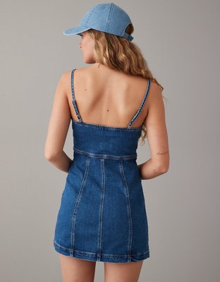 AE Zip-Front Denim Mini Dress