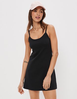 Zip v neck outlet cami mini dress