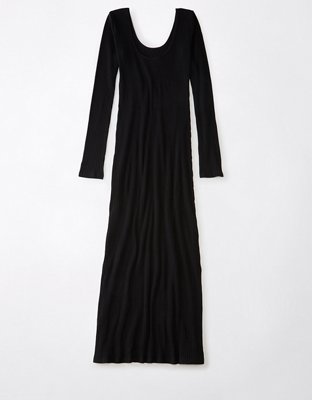 AE Long-Sleeve Knit Midi Dress