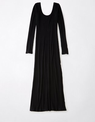 AE Long-Sleeve Knit Midi Dress