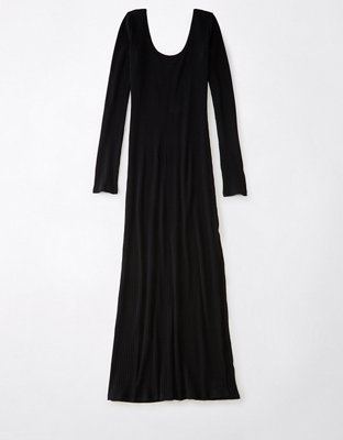 AE Long-Sleeve Knit Midi Dress