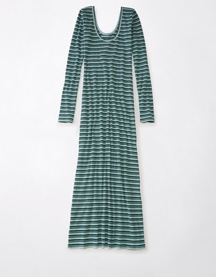 AE Long-Sleeve Knit Midi Dress