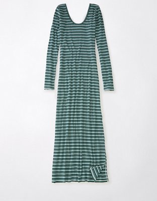 AE Long-Sleeve Knit Midi Dress