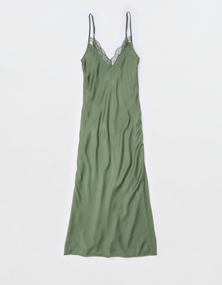 AE x The Ziegler Sisters Lace Slip Midi Dress