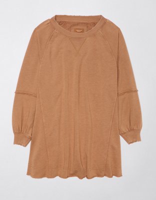 AE Long-Sleeve Fleece Babydoll Dress