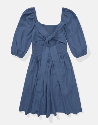 AE Reversible Linen Wrap Dress