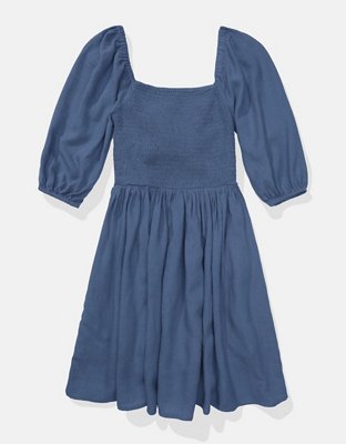 AE Reversible Linen Wrap Dress