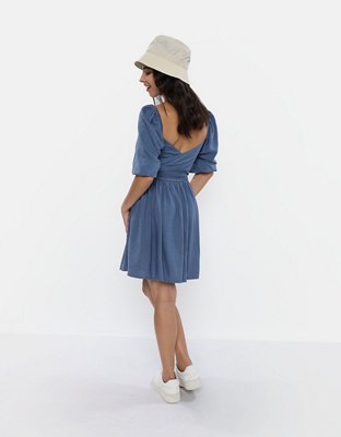 AE Reversible Linen Wrap Dress