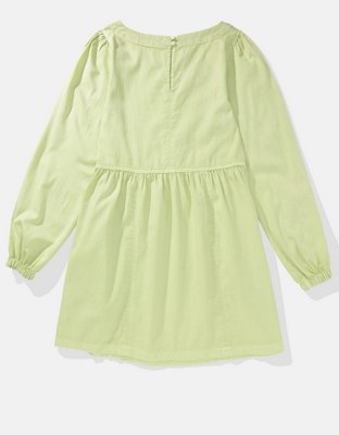 AE Long-Sleeve Denim Mini Dress
