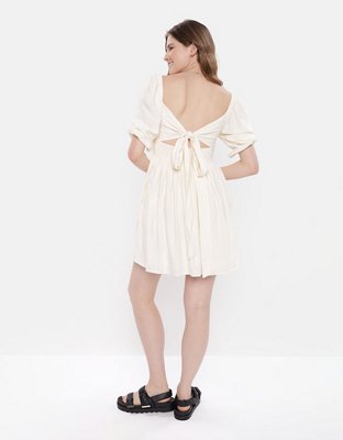 AE Vestido Envolvente de Lino Reversible