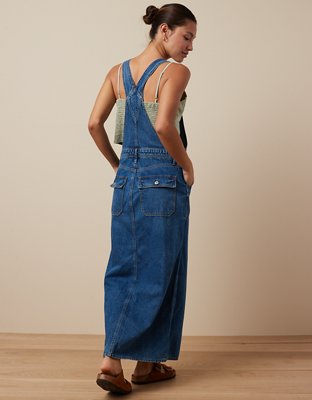 AE Denim Maxi Overall Dress